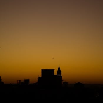 A stunning silhouette of Mar del Plata's skyline during a beautiful twilight.