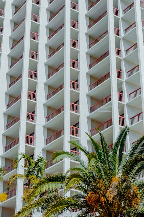 Low Angle Shot of Balconies at a Hotel