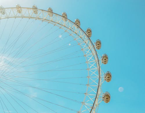 Foto profissional grátis de atração turística, céu azul, london eye