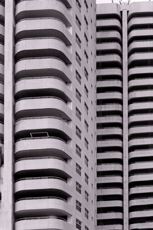 Free Striking black and white photo of high-rise buildings in Veracruz, Mexico. Stock Photo