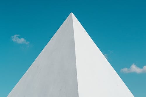 White Pyramid under the Blue Sky
