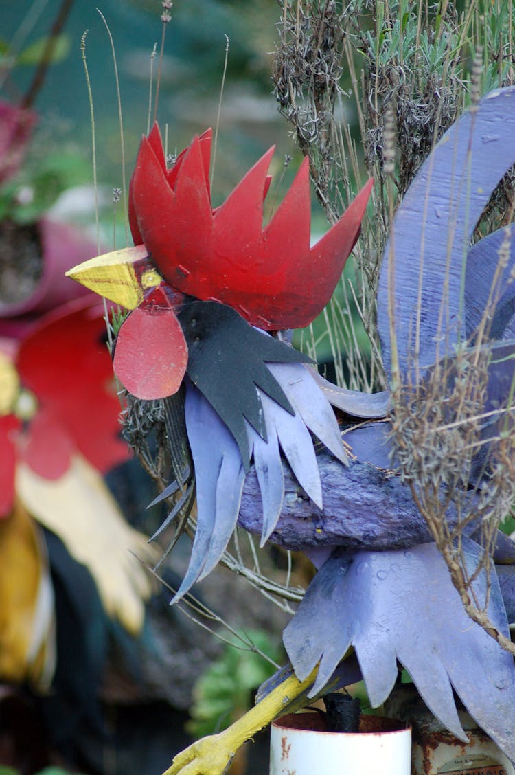 A Rooster Made Paper Cut Out