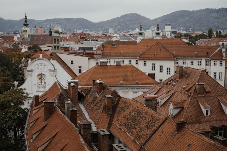 Buildings With Tile Roofs