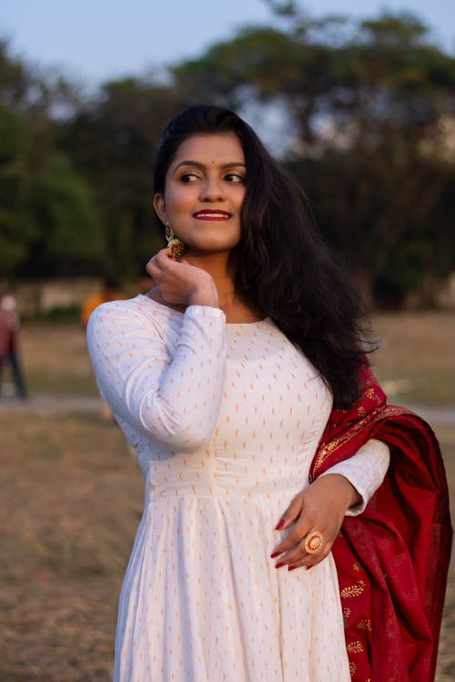 Free Bengali Girl in White Stock Photo