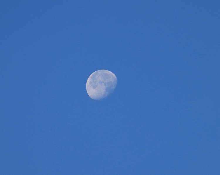 Moon In The Blue Sky