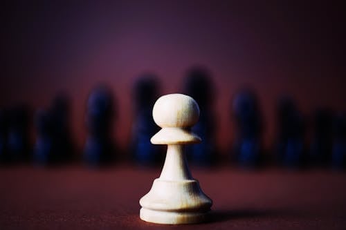 無料 茶色のポーン木製チェスの駒 写真素材