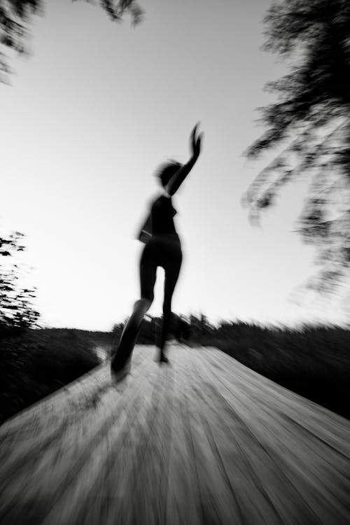 Blurred Motion of a Person Running 