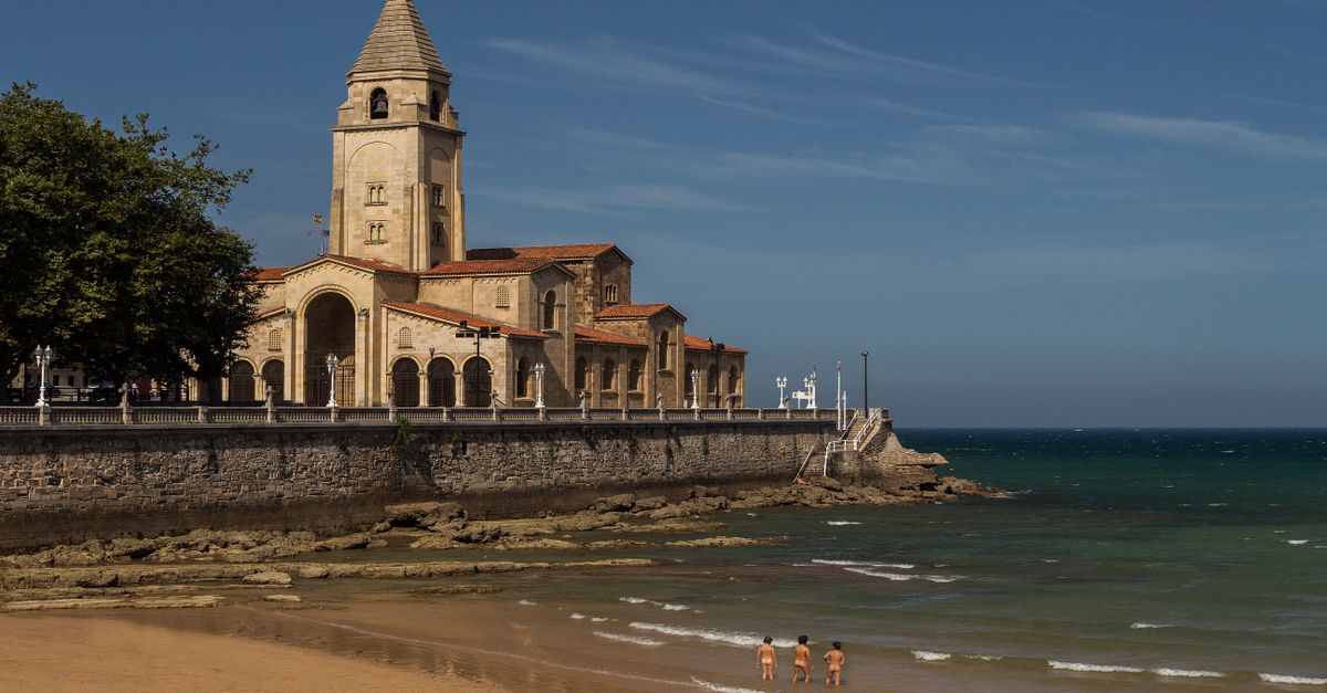 Surfing in Gijon