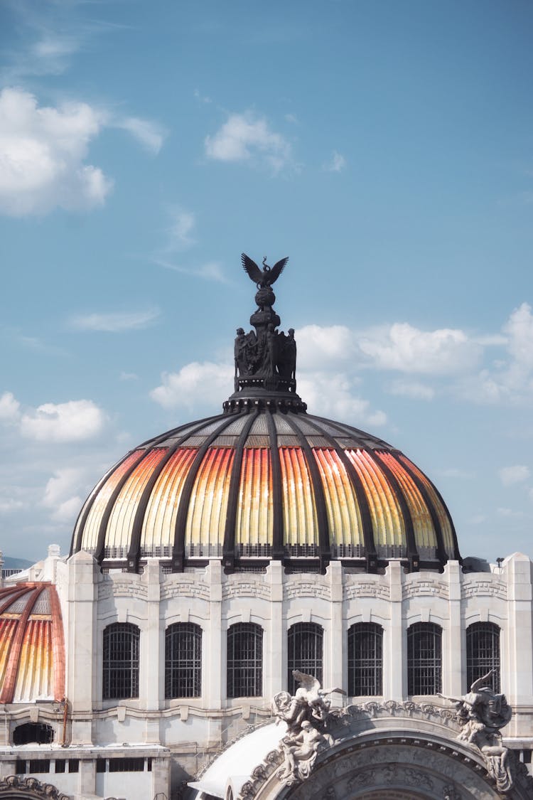 Dome Of Palacio De Bellas Artes In Mexico