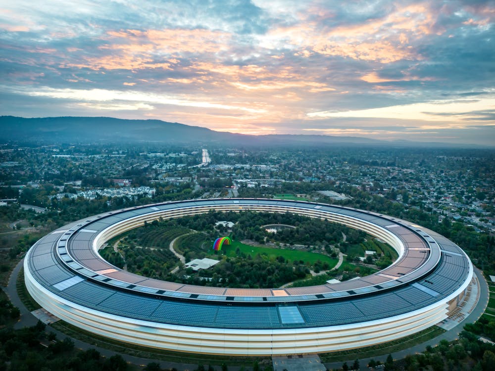 Free An Aerial Shot of the Apple Park in California Stock Photo