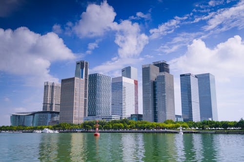 High-Rise Buildings Near Body of Water