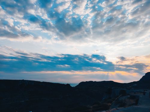 Free stock photo of beautiful sky, clouds, greece Stock Photo