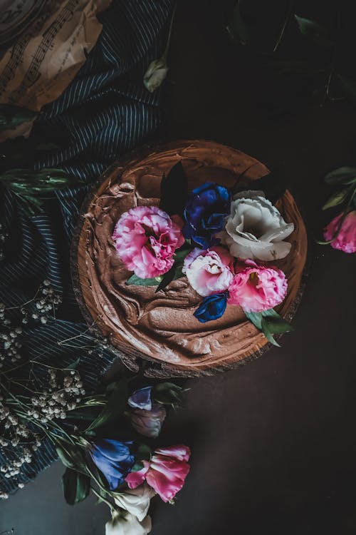 Gratis stockfoto met bovenaanzicht, cake versieren, chocolade