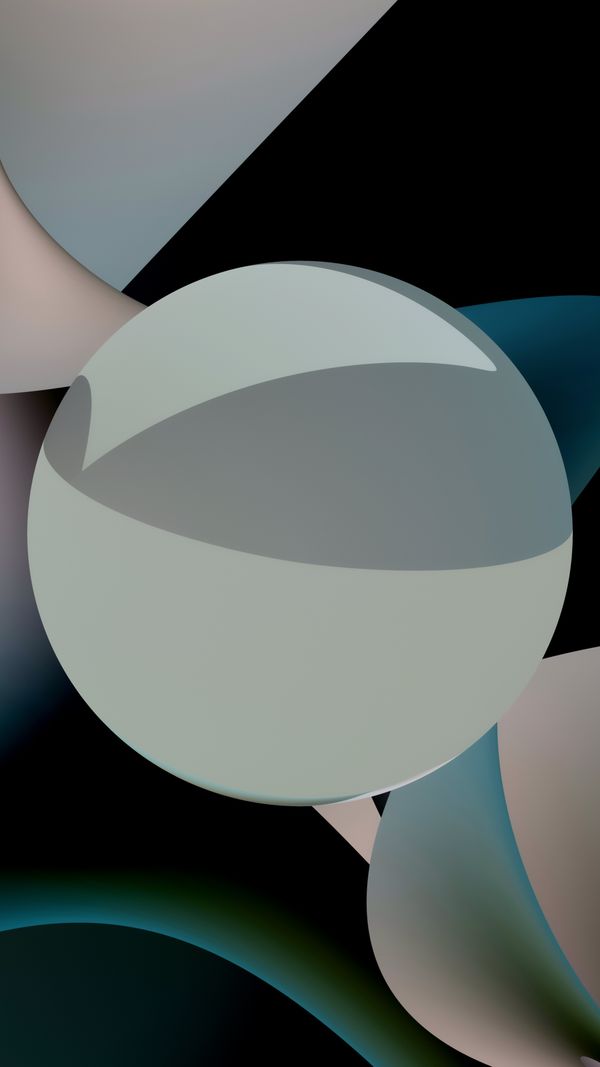 Imagem abstrata colorida com formas esféricas e padrões geométricos modernos, perfeita para fundos ou projetos artísticos.