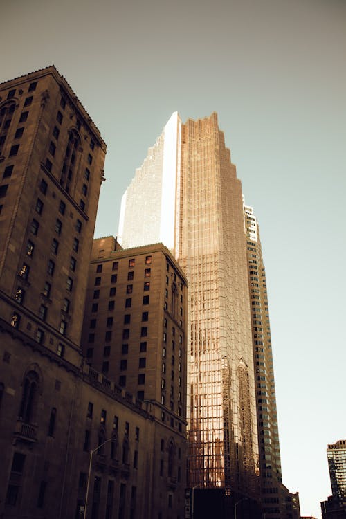 Low-Angle Shot of High Rise Buildings in the City