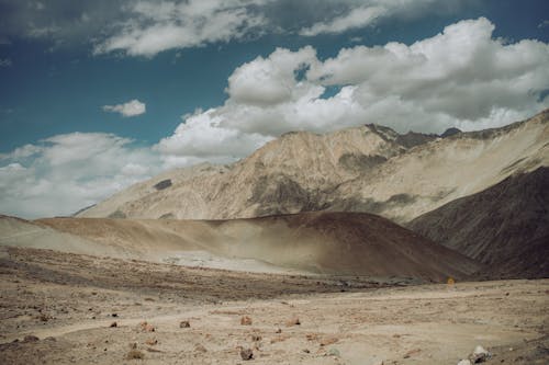 White Clouds Formation over the Mountain Peak