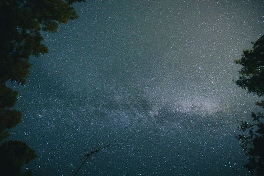 A breathtaking view of the Milky Way galaxy on a clear night with star-filled sky.