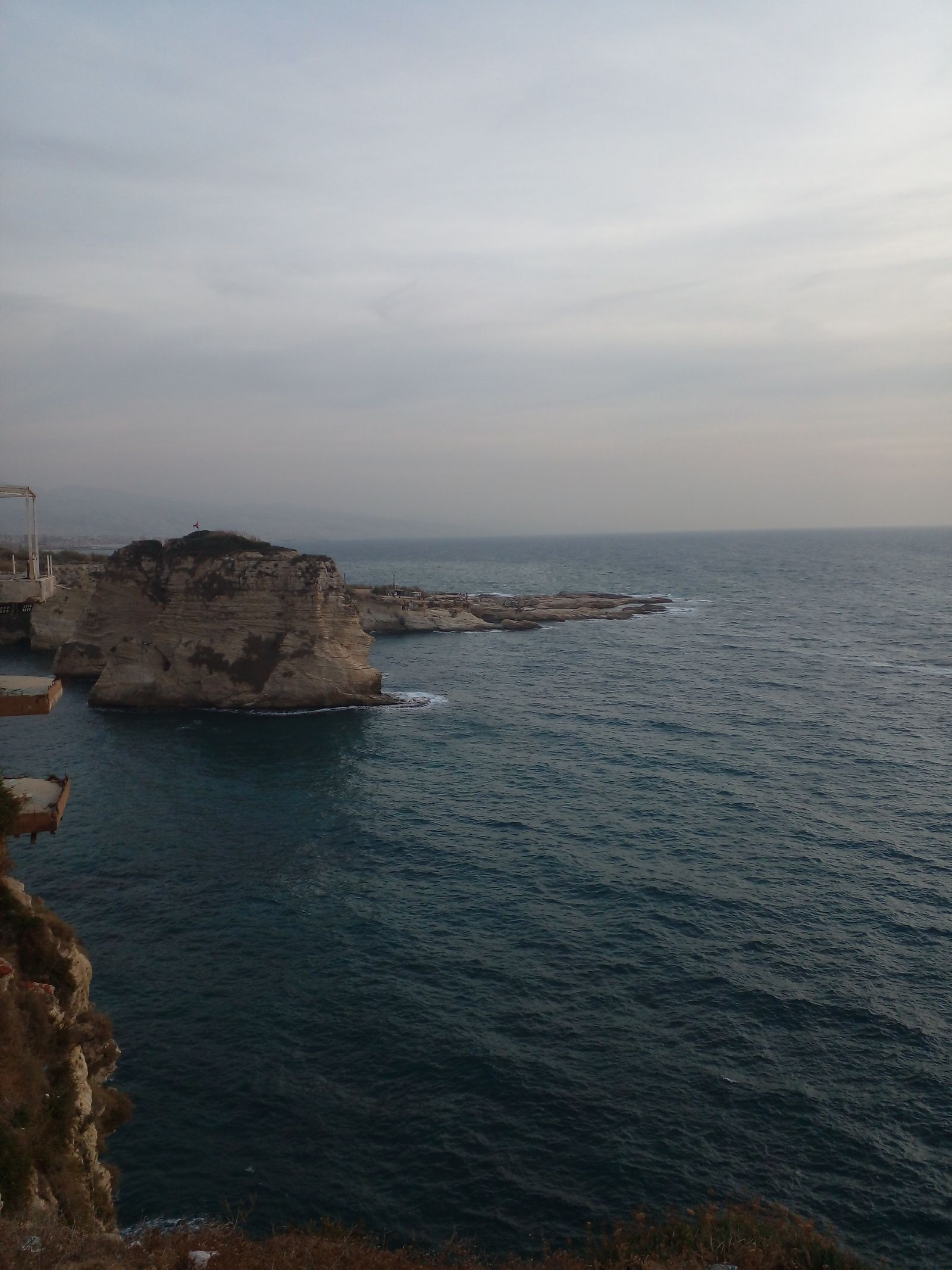 Raouche Rock off the Beirut coast, seen from above
