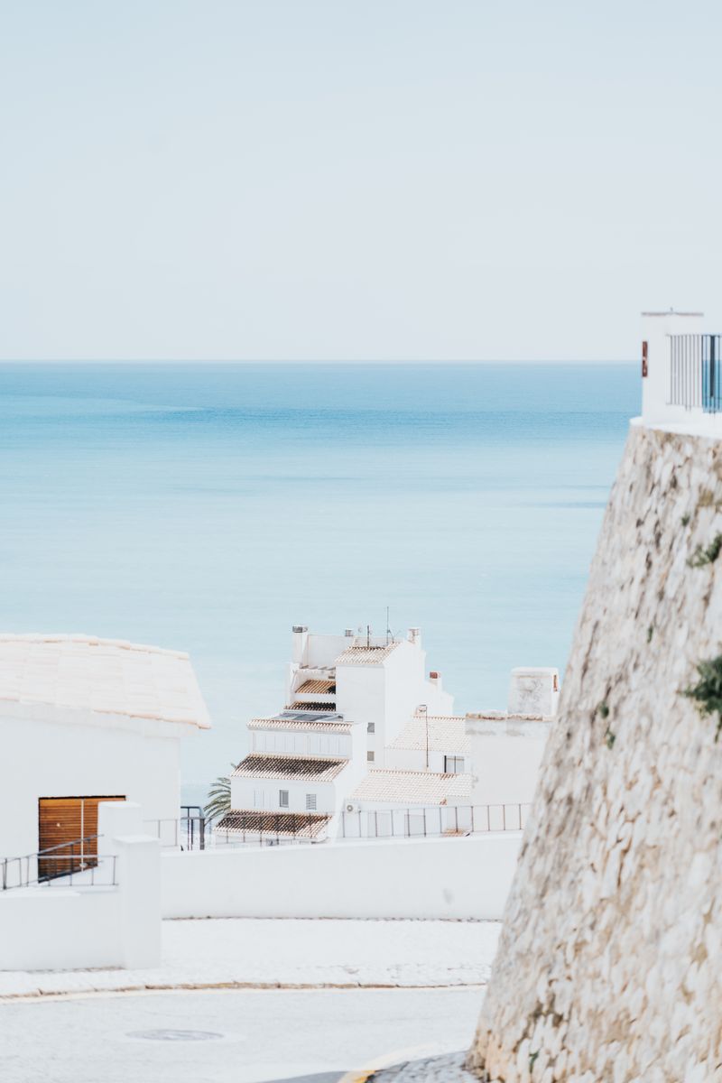 Altea whitewashed buildings against the Mediterranean Sea