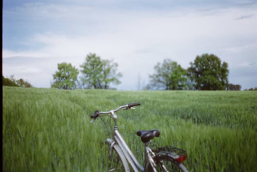 A Bike on Green Grass Field