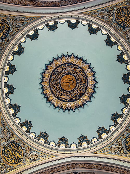 Decoration on Ceiling in Traditional Mosque