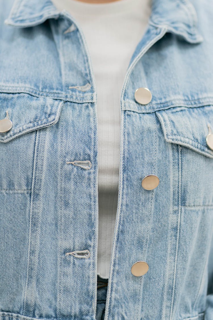 Blue Denim Button Up Jacket