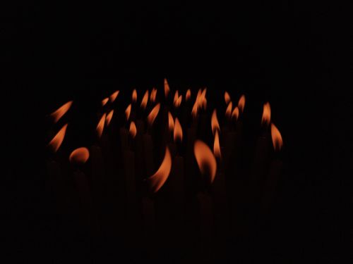 Free stock photo of black, black candles, blazing fire Stock Photo