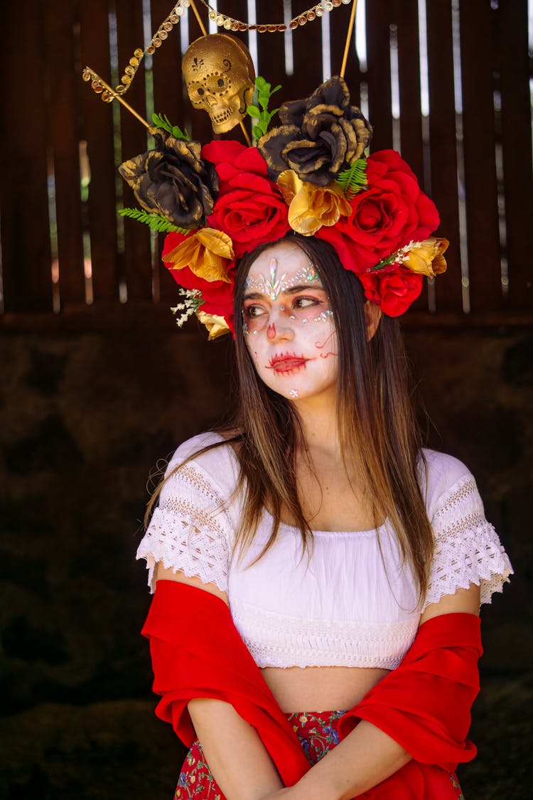 Woman Dressed For Traditional Festival