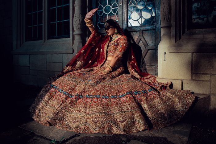 Bride by a window
