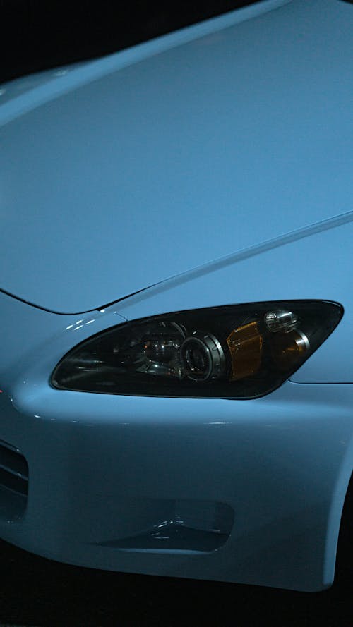 White Car Headlight