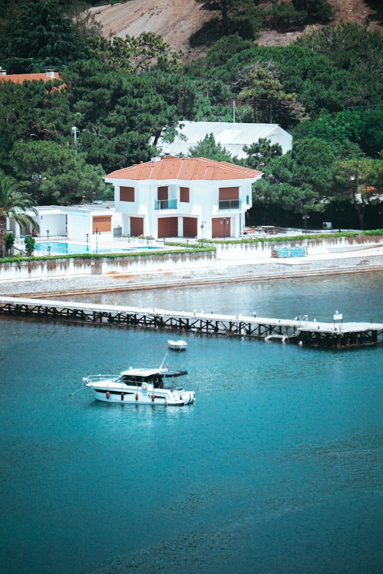 White Boat On Sea