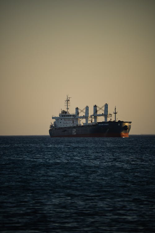 Cargo Ship Sailing on the Sea