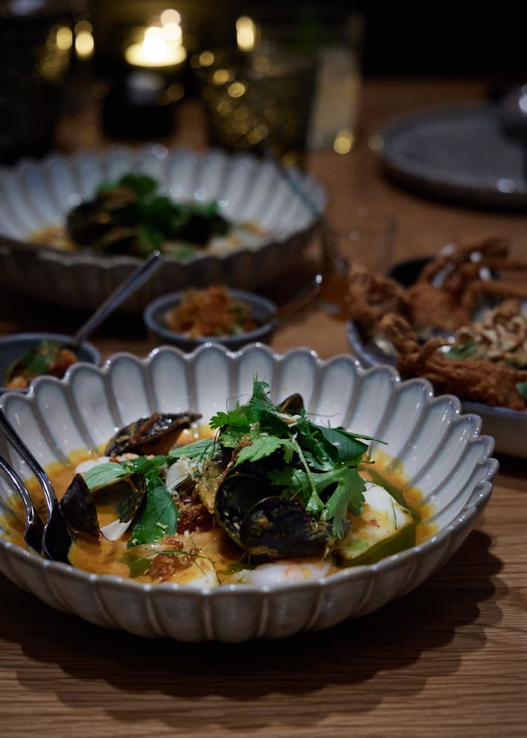 Mouthwatering Seafood On A Bowl