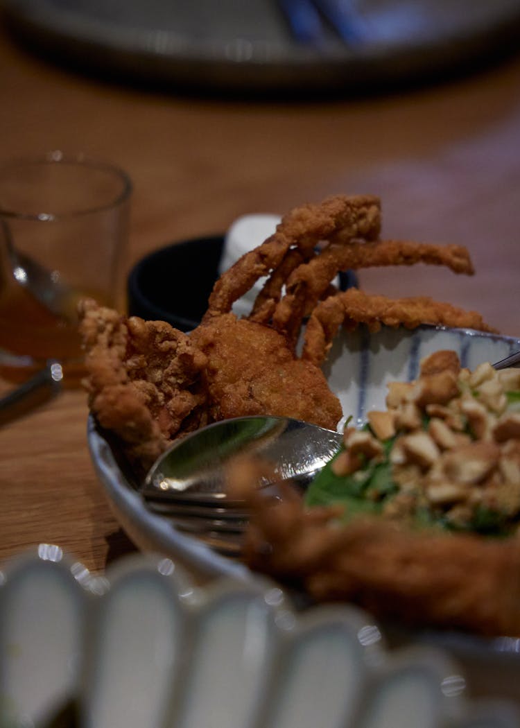 Breaded Crabs On A Ceramic Bowl