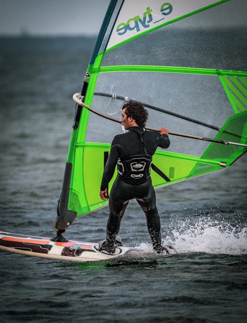 A Man Windsurfing 