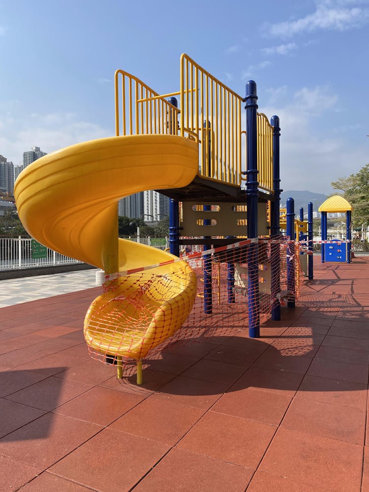 Closed Slide On A Playground