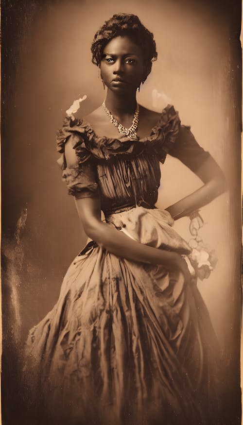 Sepia Vintage Black Woman