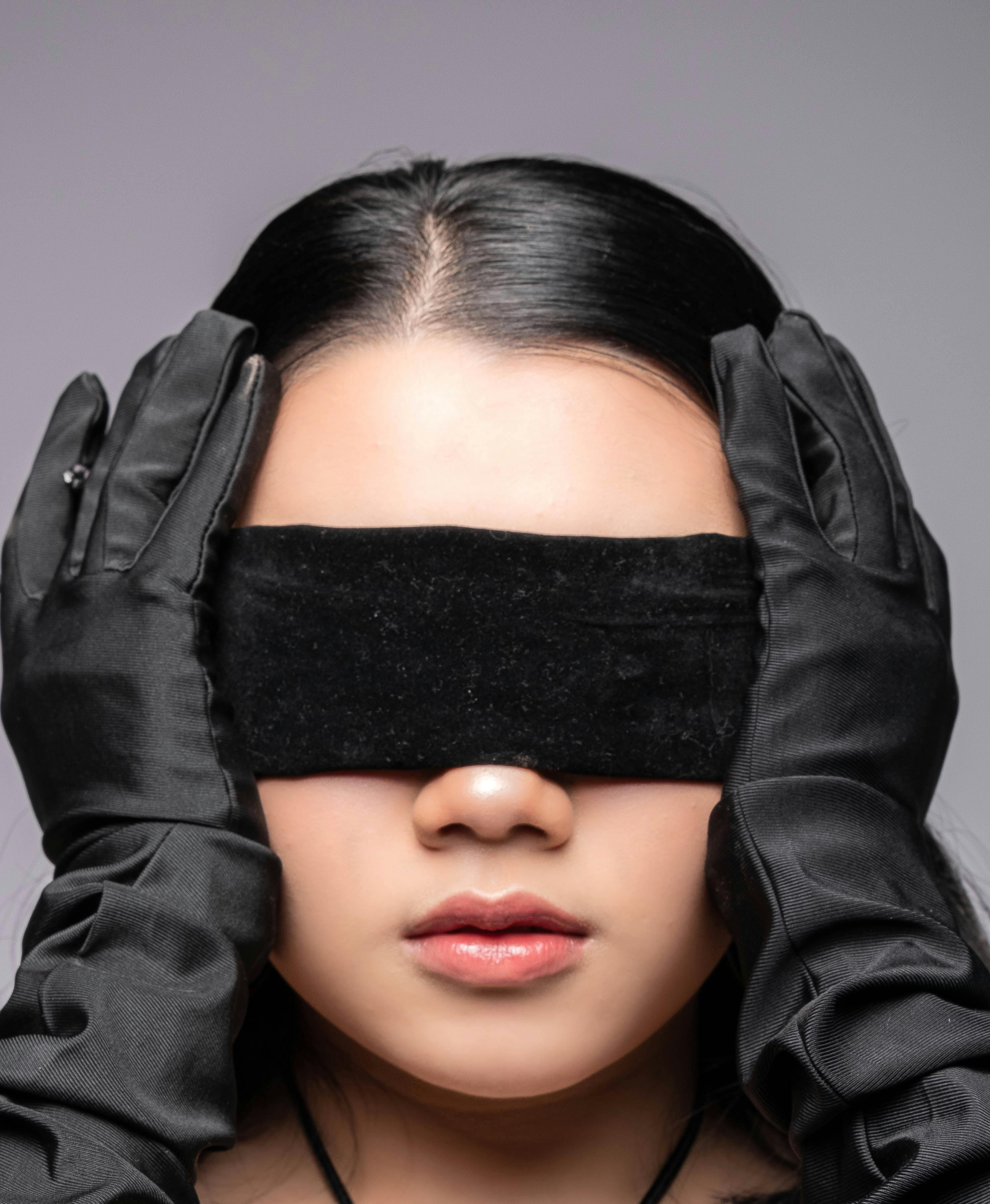 woman in blindfold