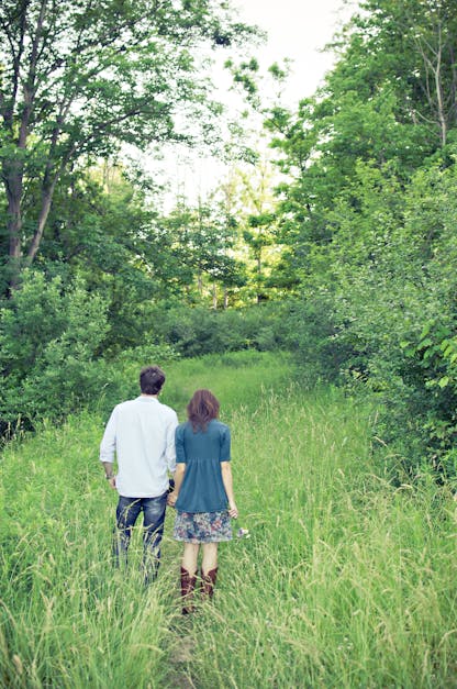 Free stock photo of back, couple, field