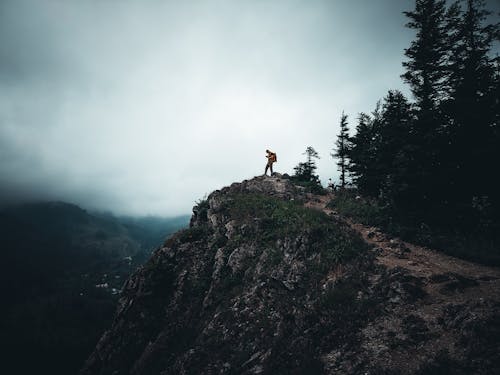 Man Standing in the Rocky Mountains