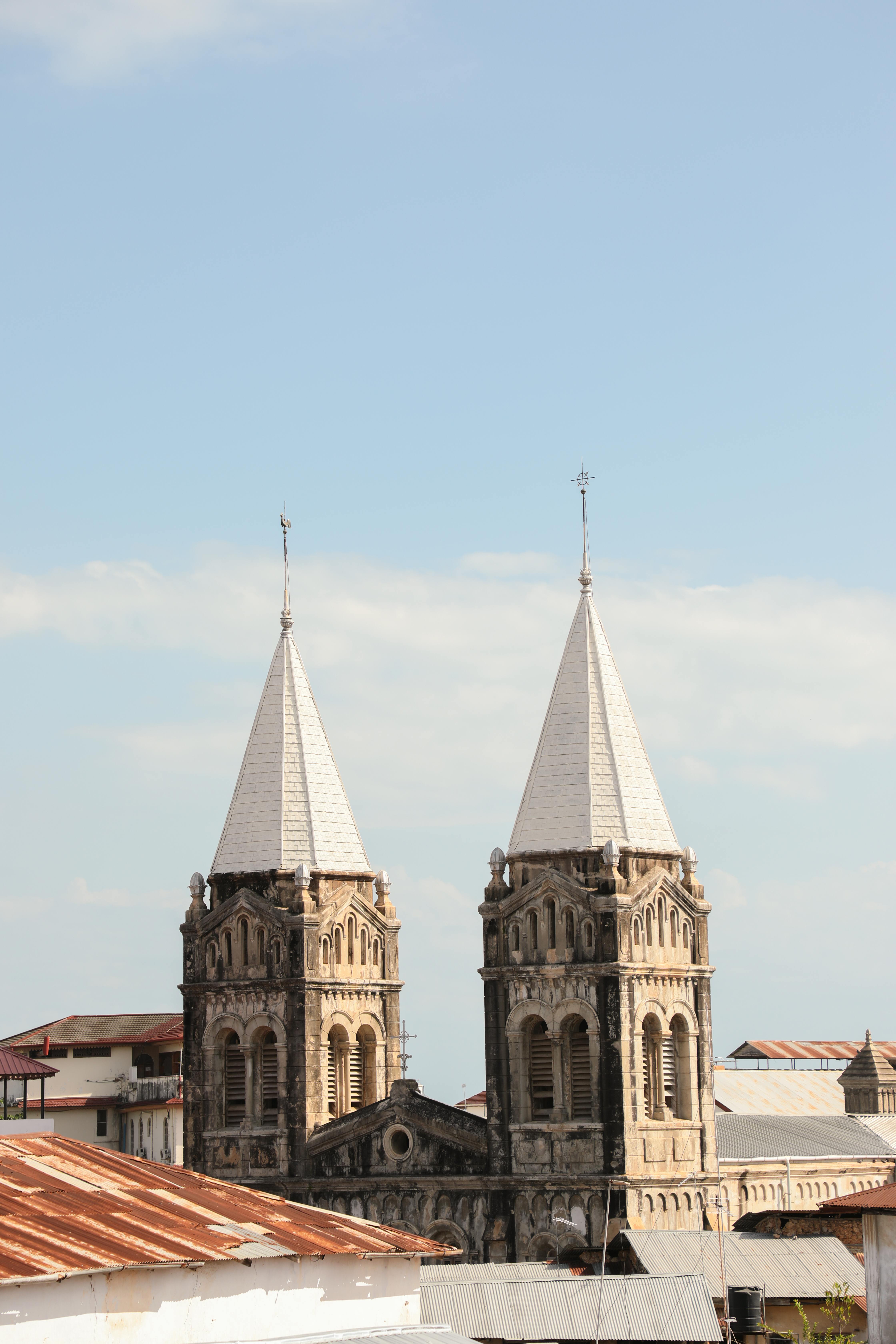 Towers of St Josephs Cathedral, Zanzibar, Tanzania 