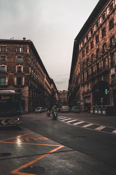 Explore the vibrant street life in the heart of Palma, Spain, captured during dusk.