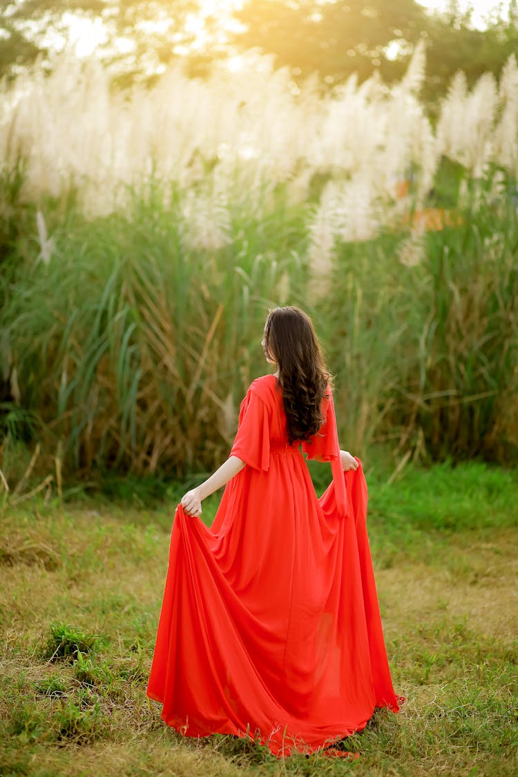 A Person In Red Dress