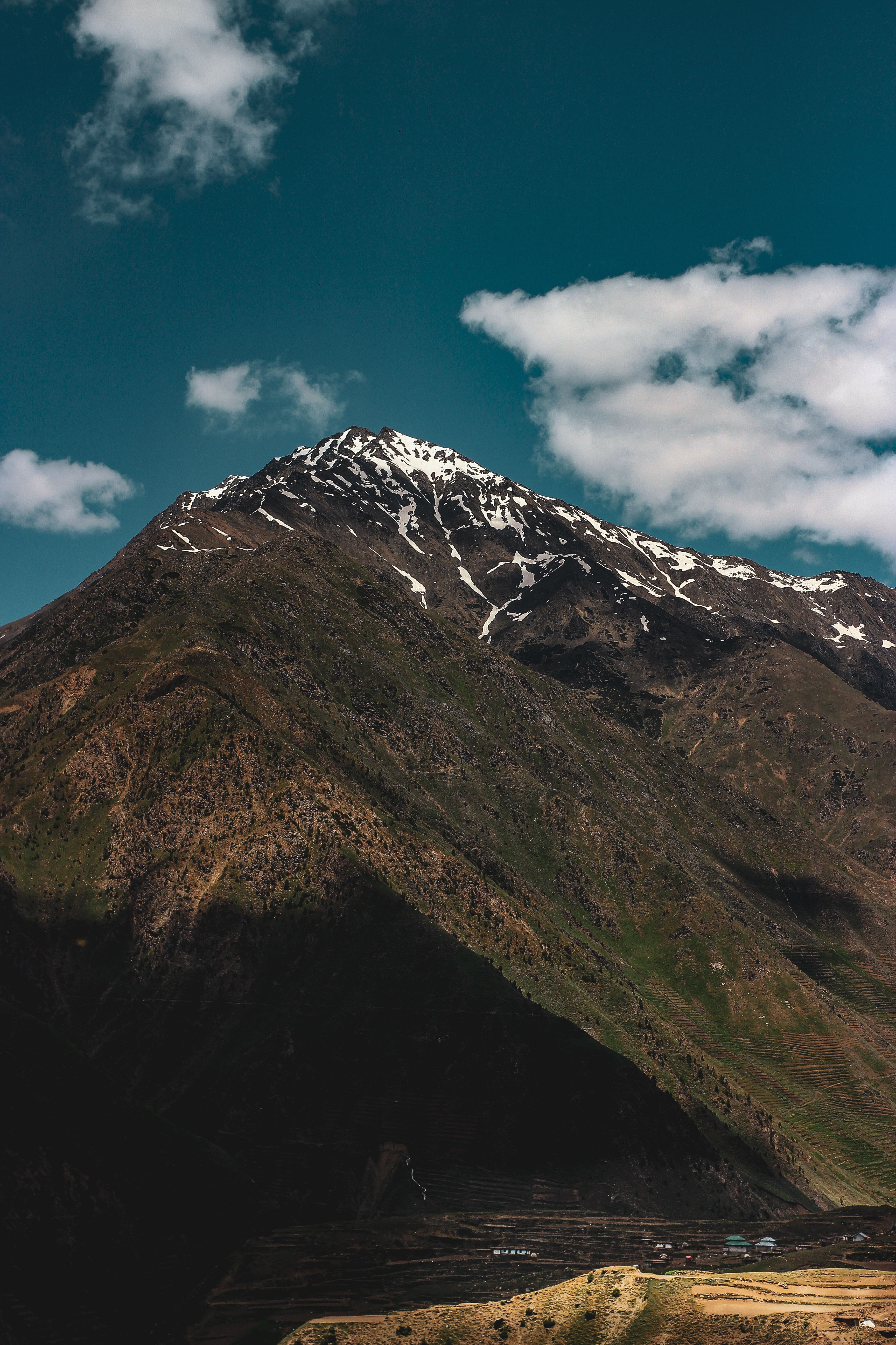 A Mountain Under the Blue Sky and White Clouds · Free Stock Photo