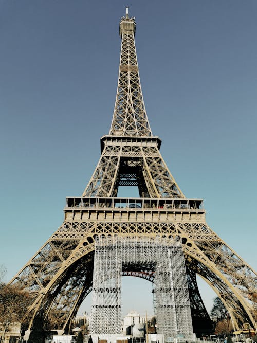 Low Angle Shot of the Eiffel Tower 