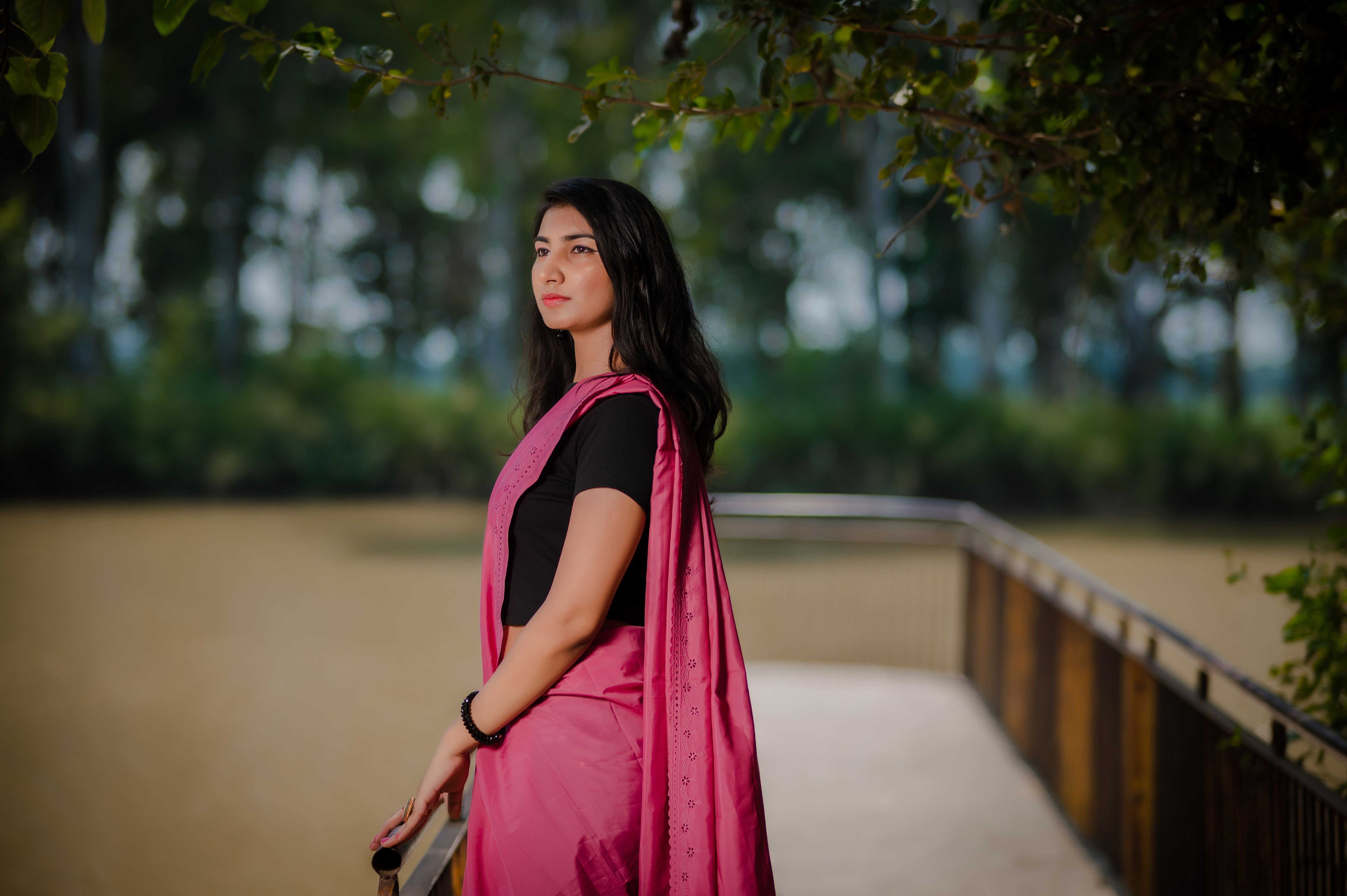 A Woman in Pink Sari · Free Stock Photo