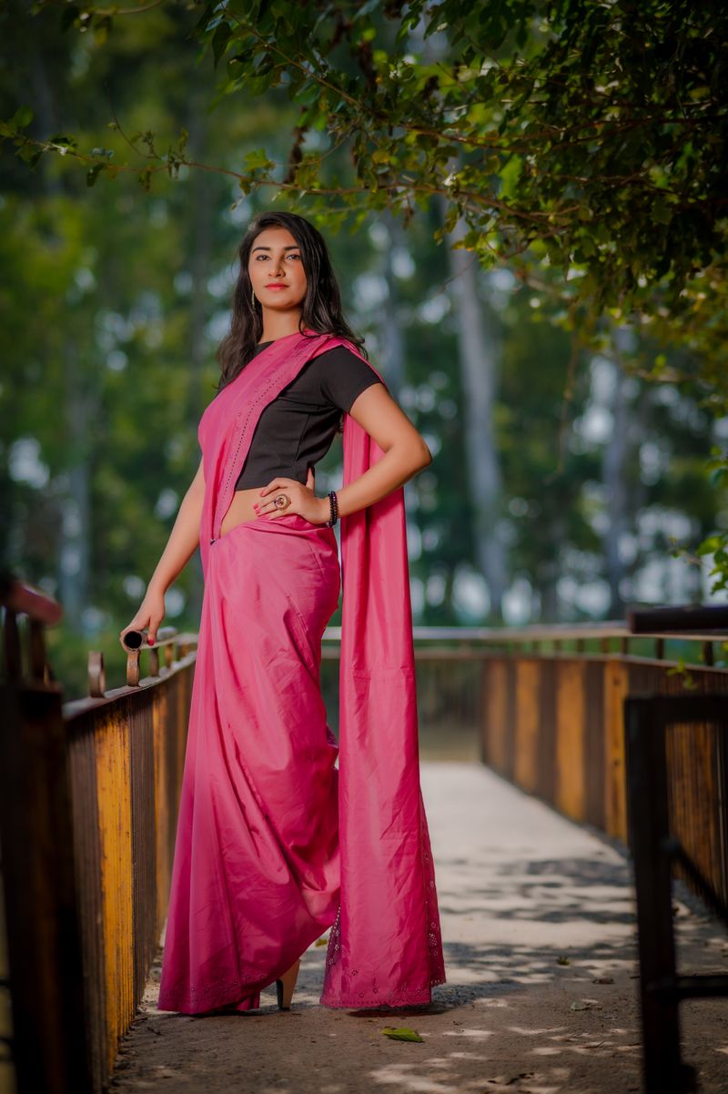 Pink Silk Saree