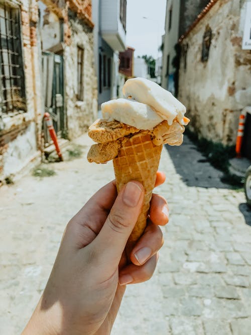 A Person Holding an Ice Cream