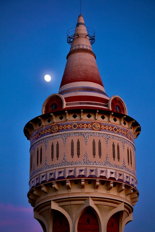 Top of Torre de las Aguas in Barcelona at Night