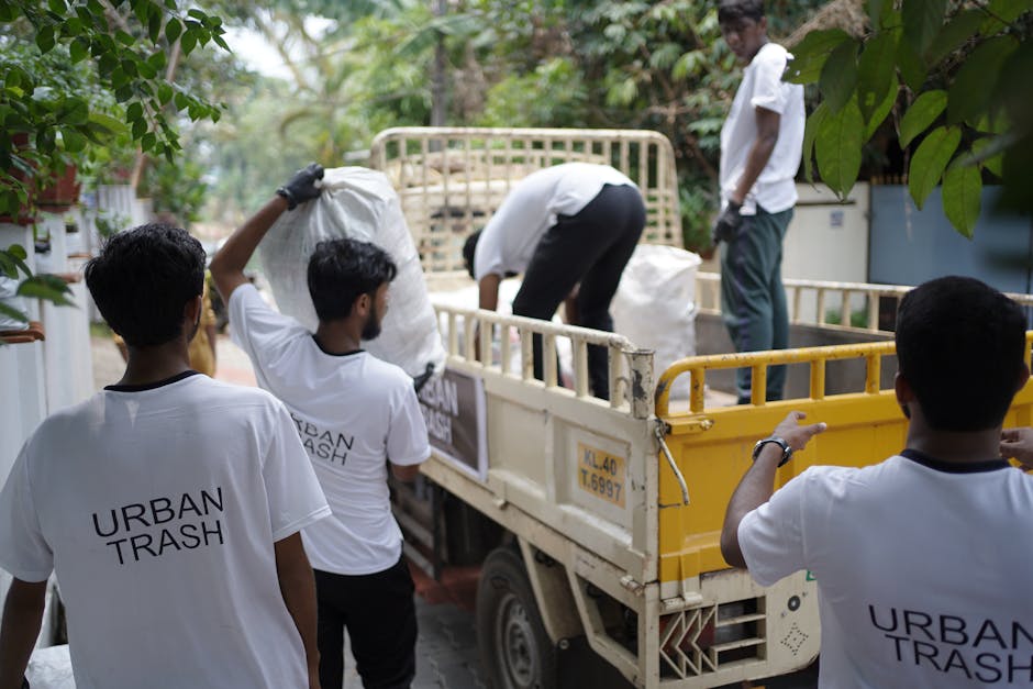 Waste management truck in action - alternative solutions for waste management